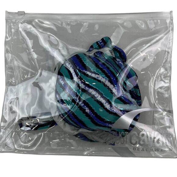 New Just Cavalli Women S US/EU 42 Stretch Bikini Blue Push-Up Two-Piece Swimsuit - Picture 14 of 14